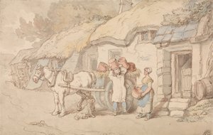 Un alfarero saliendo de Thomas Rowlandson